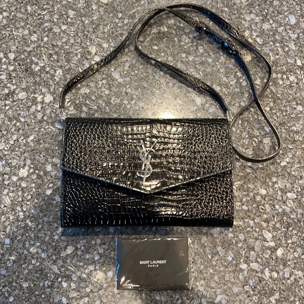 Saint Laurent Cassandra Leather Wallet Strap